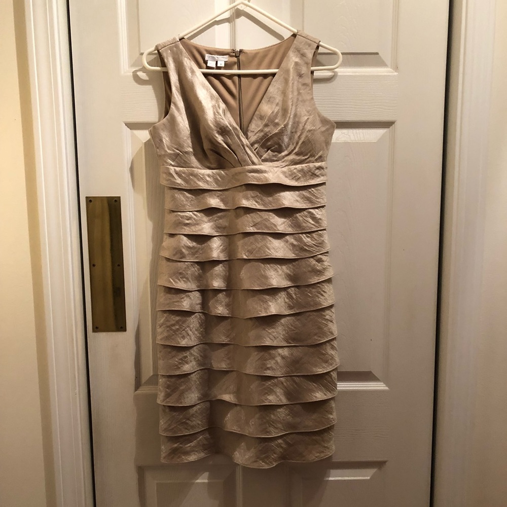 London Times Dress, beautiful champagne color.